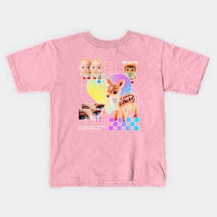 Cute & Sweet Retro Toys Collage Cuteness Kids T-Shirt